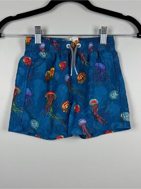 Boardies Boy’s Blue Jellyfish Swim Trunks Shorts Size 3-4 Years Quick Dry